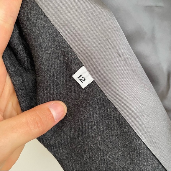 Brooks Brothers wool blazer women Sz 12 grey single button gold preppy old money - Picture 4 of 11